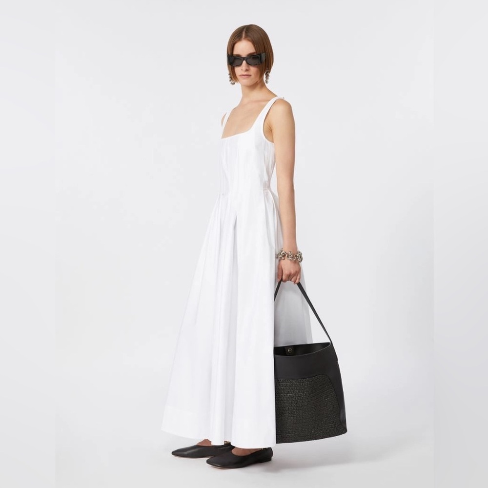 Sportmax White Square-Neck Maxi Dress - Picture 2 of 9